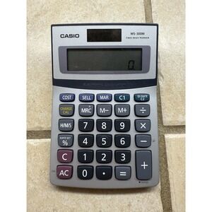 Casio MS-300M Tax And Currency Two-Way Power Calculator WORKS!